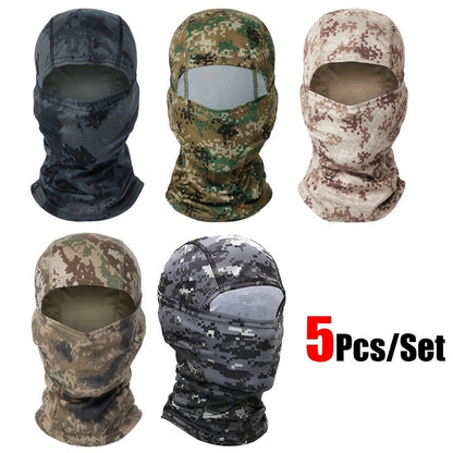 5-Pack Neck Gaiter Face Mask for Men & Women – UV Protection Balaclava Headscarf for Running, Hiking, Fishing, Cycling