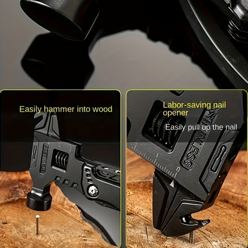 Multitool Folding Pliers Hammer Wrench Combo 4-in-1 Portable Camping Multi-Function Tool for Outdoor Survival Vehicle Emergency Household