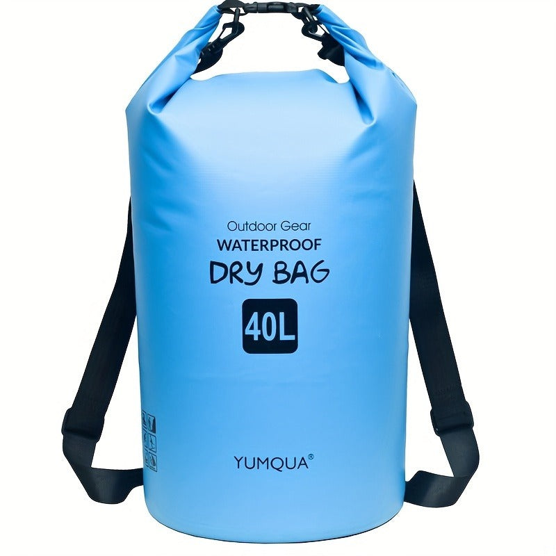 Waterproof Dry Bag Backpack 40L Roll Top Lock Closure PVC Floating Storage Bag for Kayaking Boating Swimming Hiking Camping Fishing Black