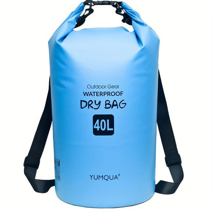 Waterproof Dry Bag Backpack 40L Roll Top Lock Closure PVC Floating Storage Bag for Kayaking Boating Swimming Hiking Camping Fishing Black
