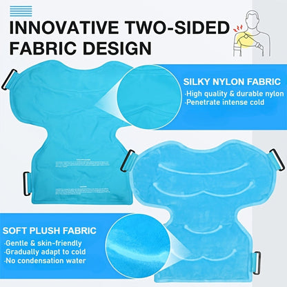 Shoulder Ice Pack Wrap Hot Cold Therapy Gel Pack Reusable Rotator Cuff Compress Adjustable Strap Hands-Free Pain Relief for Athletes Gym