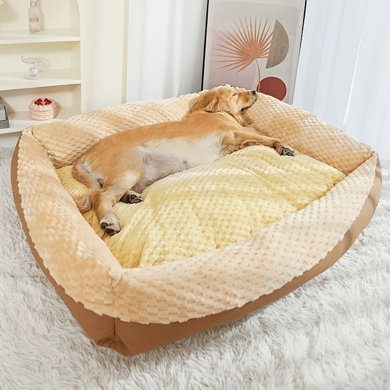 Orthopedic Dog Bed Luxury Extra Large Fluffy Winter Warm Pet Couch, Cat Sofa Kennel Cushion Pad for Small Medium Large Dogs Cats up