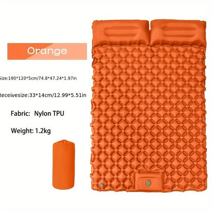 Camping Sleeping Pad Inflatable & Self-Inflating – Ultralight TPU Nylon Mat with Built-In Pump, Single & Double Size for Backpacking