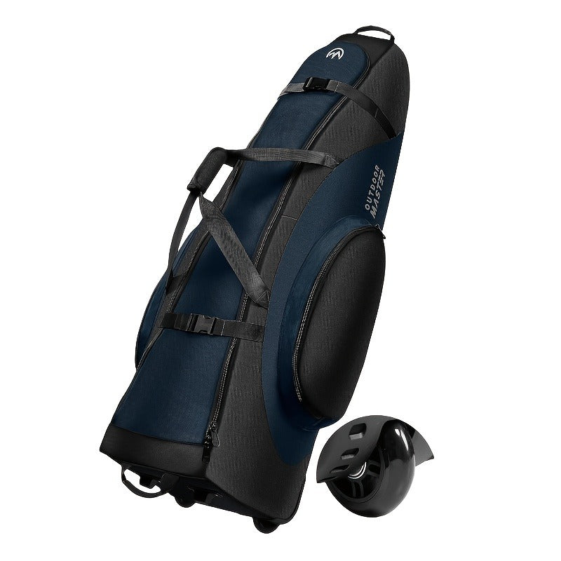 Golf Travel Bag with Reinforced Inline Wheels – 900D Heavy-Duty Oxford Padded Golf Club Travel Case with Shoes & Accessories Compartment