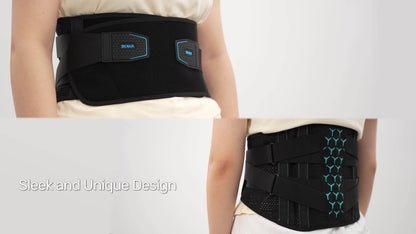 Lumbar Support Belt for Men & Women – Breathable Mesh Back Brace with 7 Stays & Integrated Lumbar Pad, Adjustable Lower Back Support