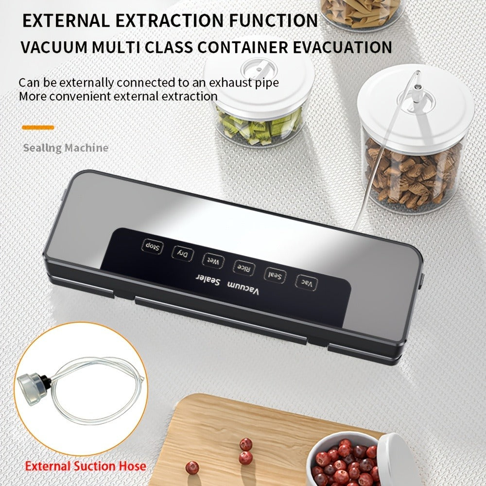 65KPa Countertop Vacuum Sealer with Wet and Dry Modes, External Hose, 40 Bags and 30cm Sealing Width