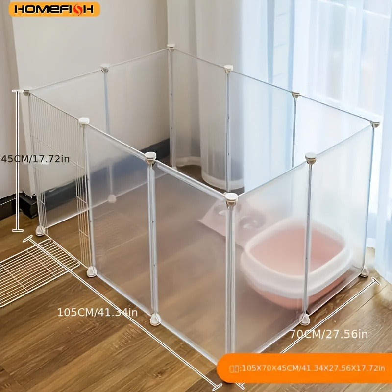 Modular Pet Playpen with Door – Indoor Exercise Pen & Fence for Small Dogs, Cats & Rabbits | 10, 12 & 16 Panel Sets
