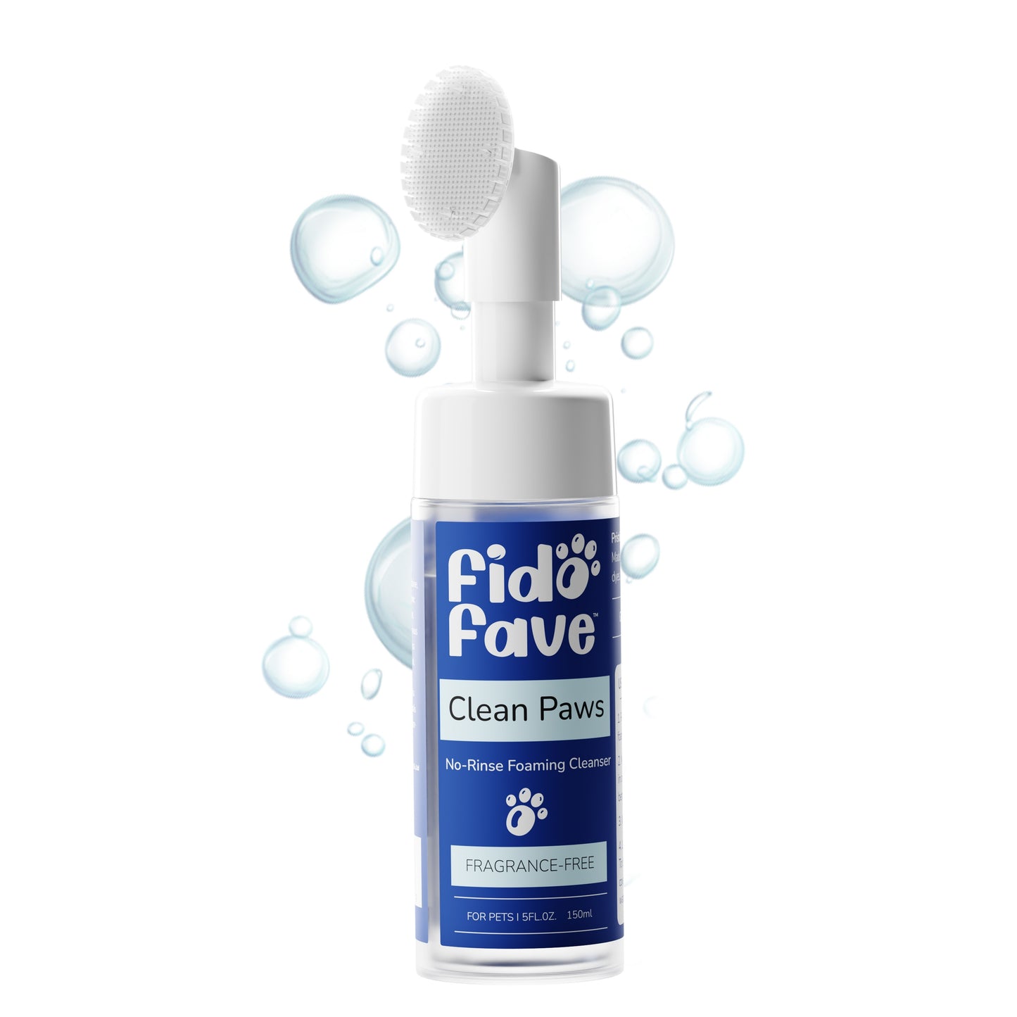 Dog Paw Cleaner No-Rinse with Soft Brush – pH Balanced Paw Wash for Dogs & Cats, 5oz Gentle Grooming Cleanser in Lavender Chamomile