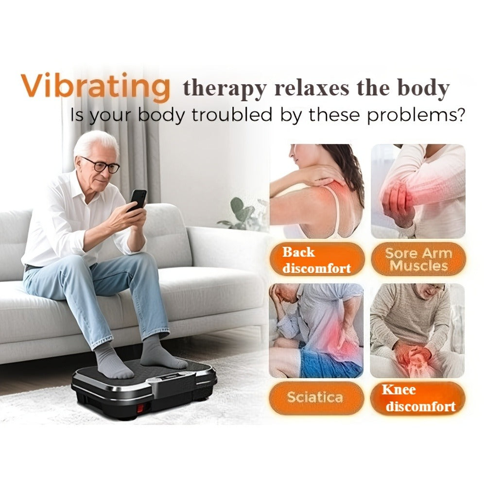 Vibration Plate Exercise Machine 2025 Upgraded – 400 lb Capacity, LED Touch Screen & Remote Control, 9 Preset Programs