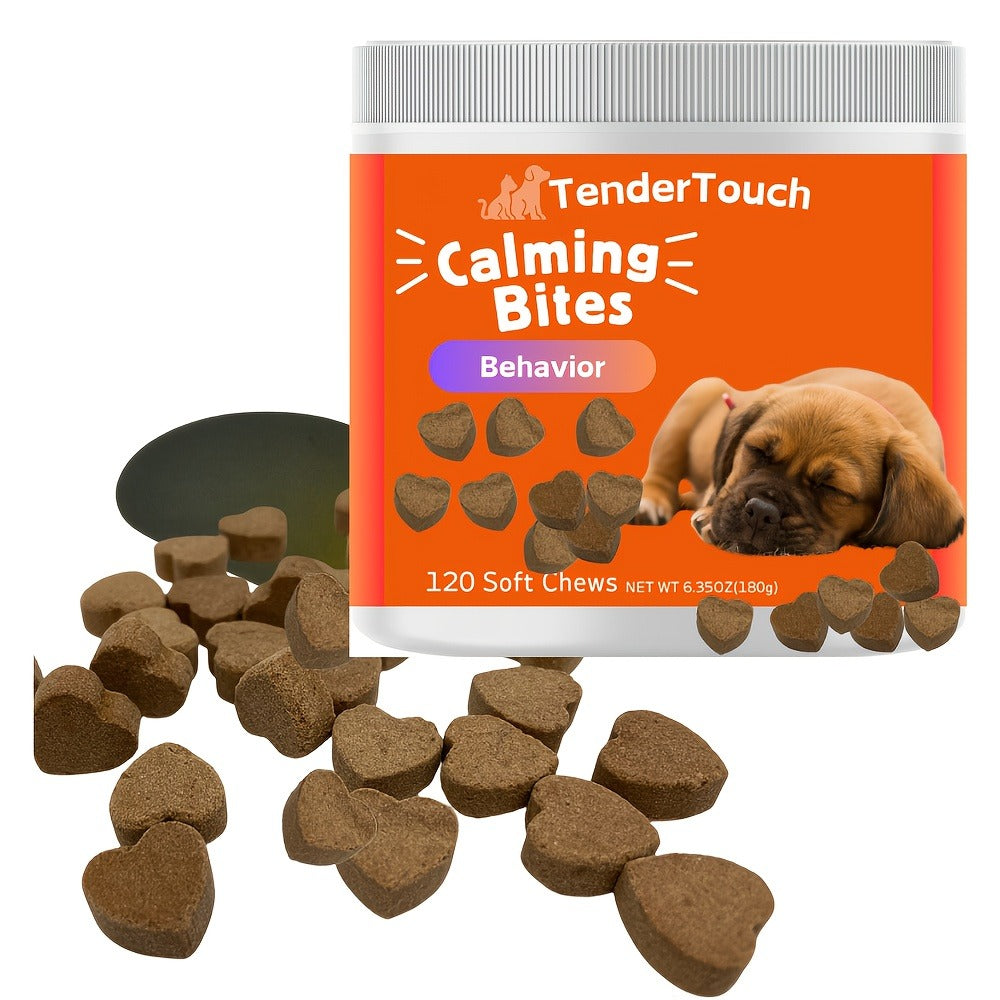 Dog Calming Chews 120ct | Natural Relaxation & Stress Relief Supplement for Dogs, Emotional Balance Support