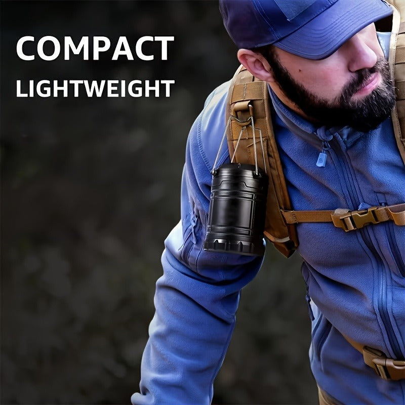 Collapsible Camping Lantern Rechargeable Bulk Set – Foldable USB LED Pendant Light for Camping, Power Outages & Emergency Survival