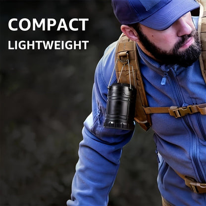 Collapsible Camping Lantern Rechargeable Bulk Set – Foldable USB LED Pendant Light for Camping, Power Outages & Emergency Survival