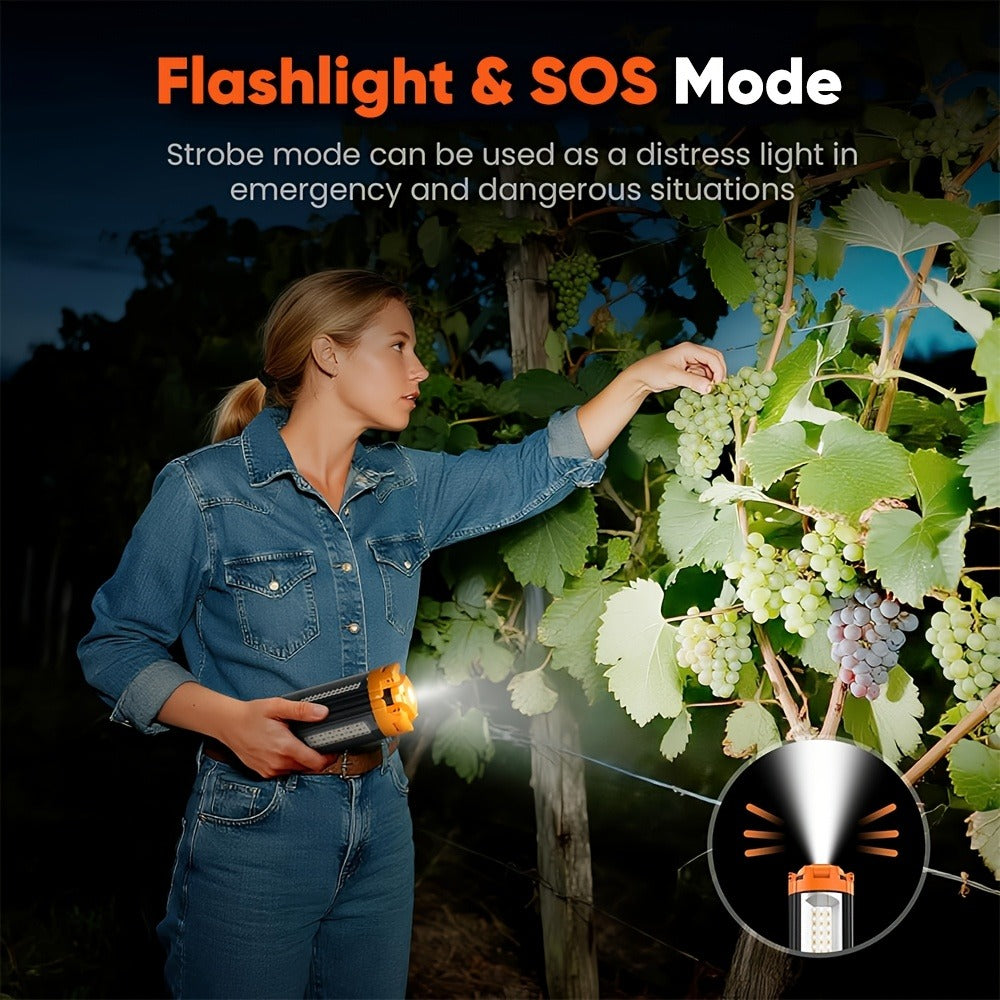 Rechargeable Camping Light with Stand 15000mAh 20000mAh High Capacity LED Tent Lamp – Portable Battery Powered Lantern for Camping Hiking