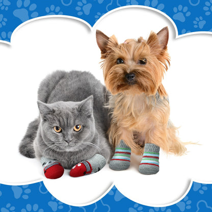 Non-Slip Dog Socks 24-Pack 6 Styles Paw Protector with Traction Control – Anti-Slip Pet Puppy Socks for Hot Pavement
