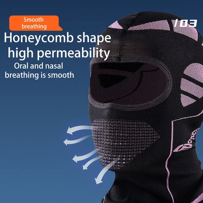Windproof Neck Gaiter Face Mask 2 Pack – Breathable Knit Nylon Full Face Scarf Head Cover for Cycling, Skiing