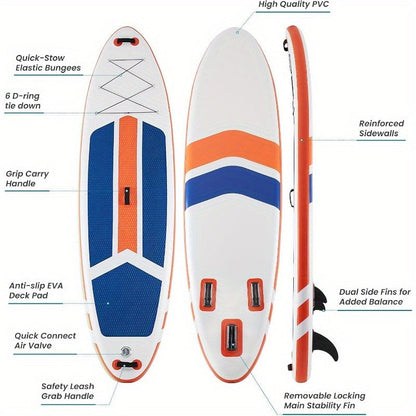Ultralight Inflatable SUP Board Wide Stable Design Non-Slip EVA Deck Portable Quick-Dry All-Season Performance for All Skill Levels