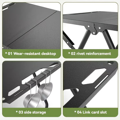Folding Camping Table Portable Lightweight 3-Leg Outdoor Table for Picnic BBQ, for Camping, Travel and Outdoor Use