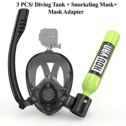 Aluminum Alloy Mini Diving Tank 0.5L – Portable Scuba Oxygen Cylinder with Regulator for Underwater Photography Snorkeling Recreation