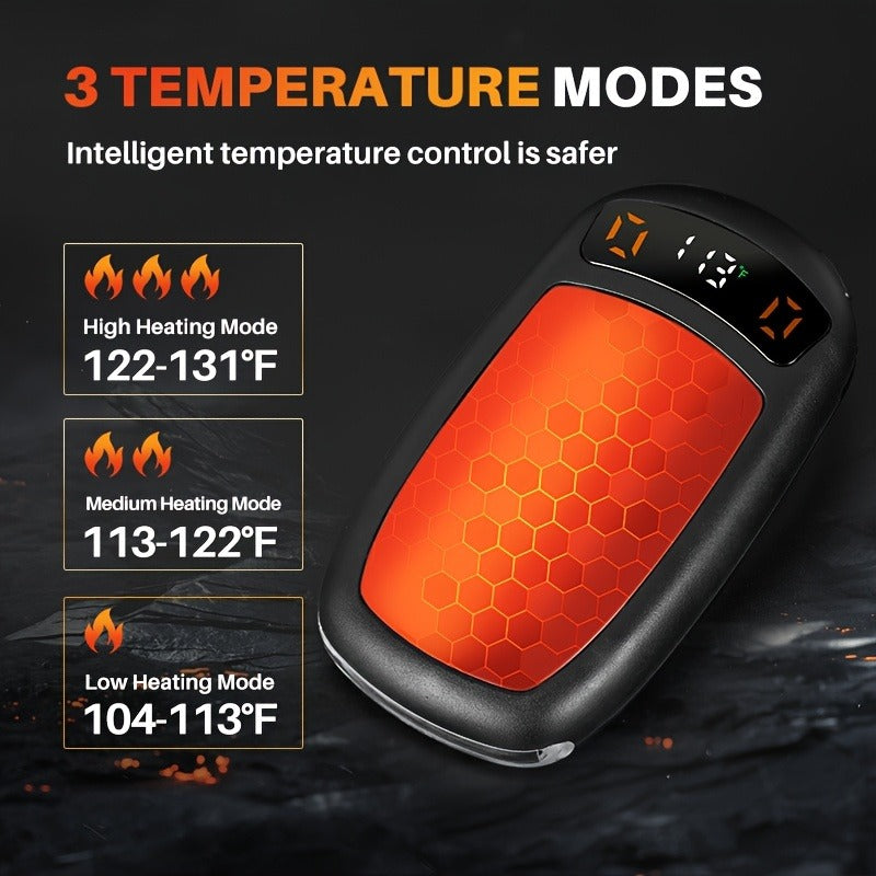 Rechargeable Hand Warmers with COB Light 2 Pack, Magnetic USB Electric Pocket Hand Warmer 12 Hours Heat, Portable Reusable Handwarmer