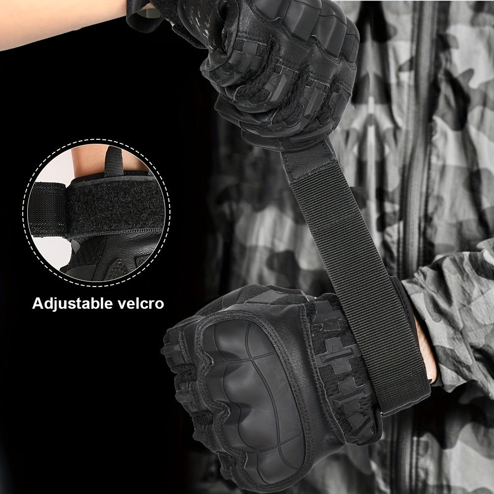 Tactical Full Finger Gloves with Touchscreen Compatibility – Camouflage Motorcycle Riding Gloves for Men Women, Anti-Slip Wear-Resistant