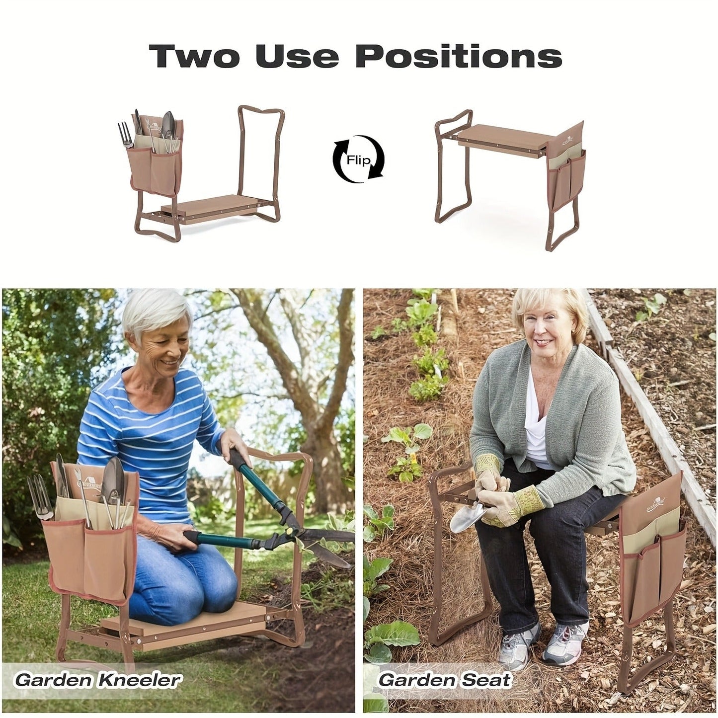 Garden Kneeler and Seat, for Garden, Patio and Yard Use, with the Listed Configuration, for Everyday Use and Organized Storage