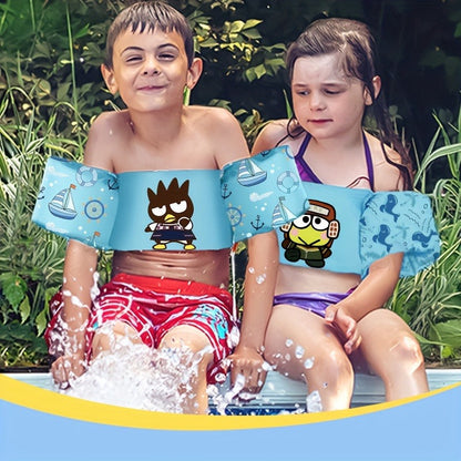 Kids Swim Vest Toddler Floatation Jacket – Sanrio Keroppi Pattern Adjustable Swimming Float Vest for Boys Girls Ages 1-9