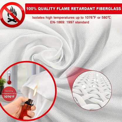 Fire Blanket 4-Pack Fiberglass Emergency Flame Retardant – Heat Resistant Fire Safety Blankets for Home, Kitchen