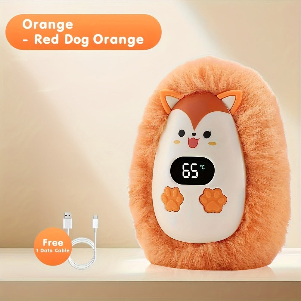 Electric Hand Warmer USB Rechargeable – Plush Soft Cover, 3 Heat Settings, Fast Heating Pocket Warmer for Home, Office & Outdoor Winter Use