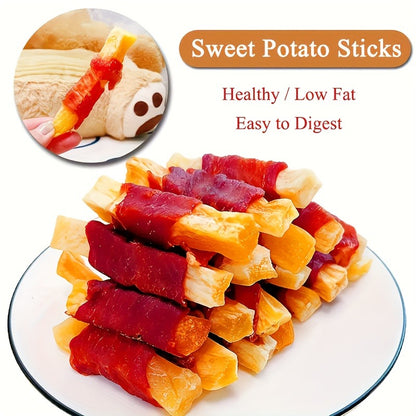 Dog Treats High Protein Training Sticks Chicken Duck Sweet Potato Milk Flavor Healthy Digestible Reward Snacks for Small Medium Large Dogs
