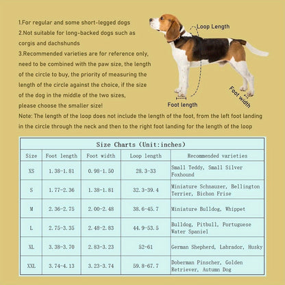 Dog Boots Anti-Slip Suspender Booties with Adjustable Straps & Buckles – Winter Warm Durable Polyester Snow & Ice Paw Protector