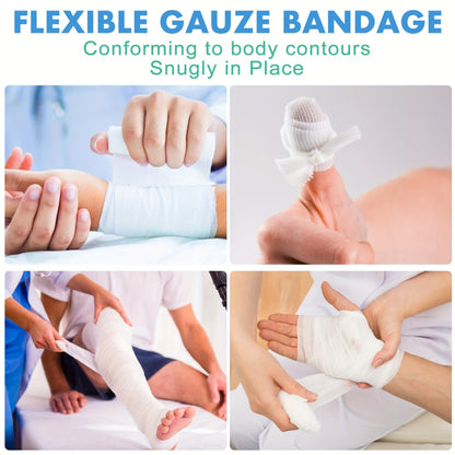 Stretch Conforming Gauze Roll Box with 48 Individually Wrapped 4-Inch by 4.5-Yard White Bandages