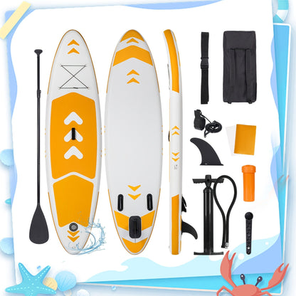 120 x 30 x 6-Inch Inflatable Stand-Up Paddle Board with Two-Plus-One Fin Setup and Six Design Options