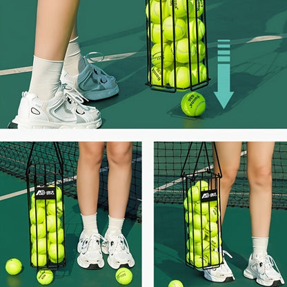 Tennis Ball Picker Up Tube – Stainless Steel Quick-Release Portable Ball Retriever for Tennis Pickleball Training
