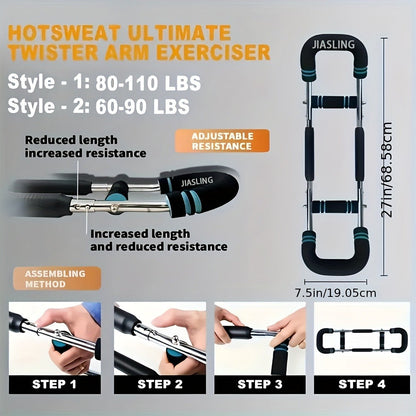 Fitness Equipment U-Shaped Spring Resistance Bar with Three Levels Two Modes and Three Color Options