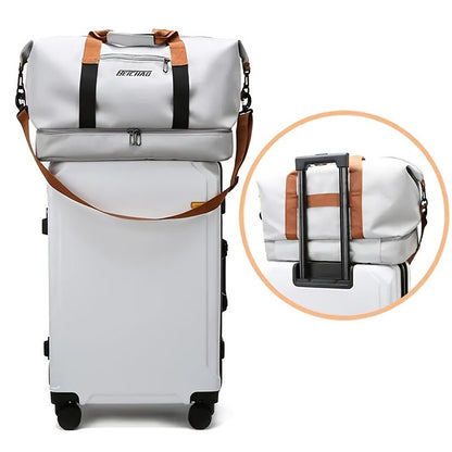 Waterproof Travel Bag Women Gym Yoga Bag Dry Wet Separation Large Capacity Overnight Weekend Tote Duffel Bag Fitness Sports Handbag Outdoor