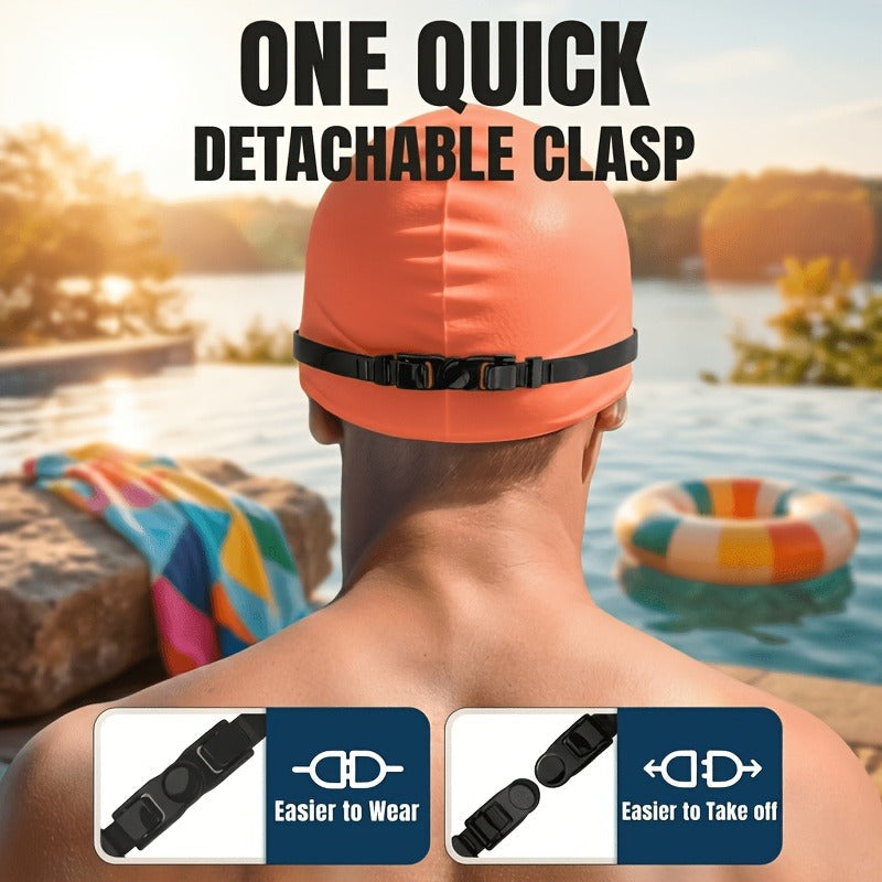 Two-Pack Wide-Lens Swim Goggles with Mirrored Blue-Green Lenses, Adjustable Straps, Case and Accessories