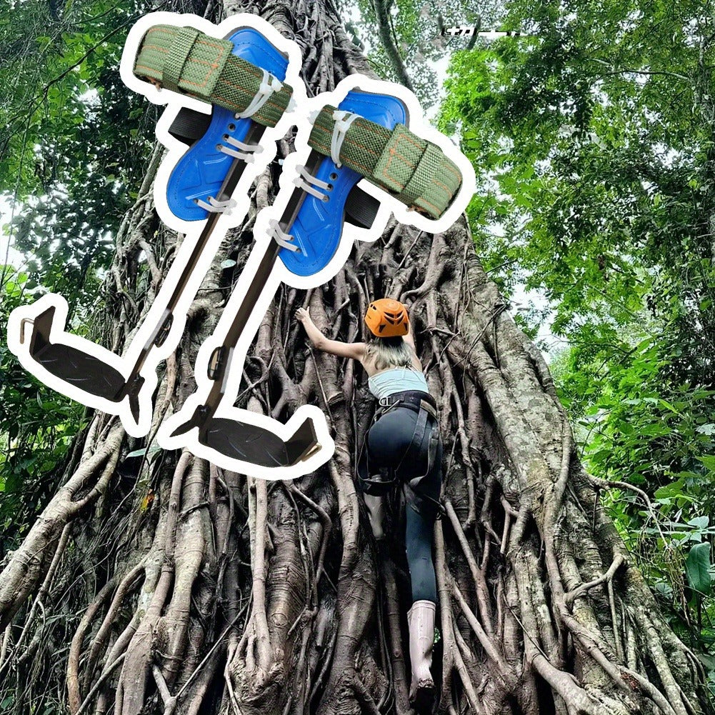 Tree Climbing Spikes Gear Set with Ankle Straps Portable Climbing Tools for Tree Maintenance Fruit Harvesting Hunting Observation Outdoor
