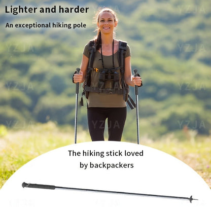 7-in-1 Tactical Hiking Staff – Adjustable Aluminum Alloy Mountaineering Stick with Compass, Fire Starter, Saw, Screwdriver & Pliers