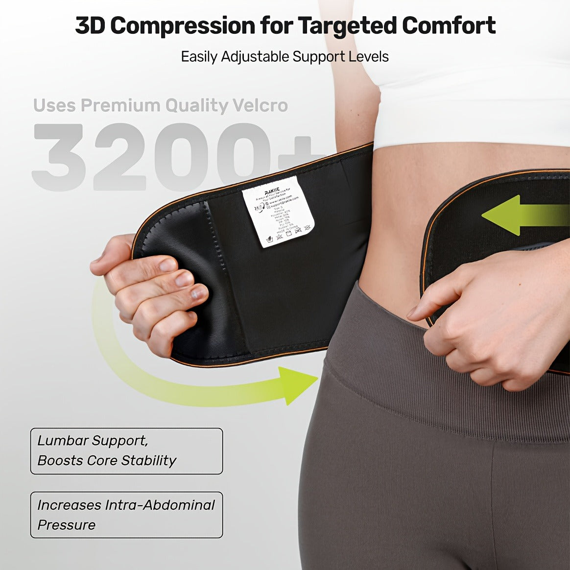 Lumbar Support Back Brace with Massage Pad for Men Women Breathable Lower Back Support Belt Adjustable Strap Pain Relief Posture Corrector