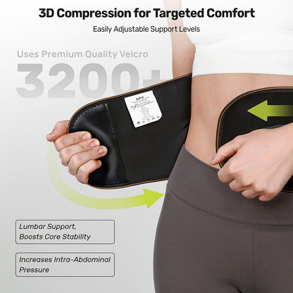 Lumbar Support Back Brace with Massage Pad for Men Women Breathable Lower Back Support Belt Adjustable Strap Pain Relief Posture Corrector