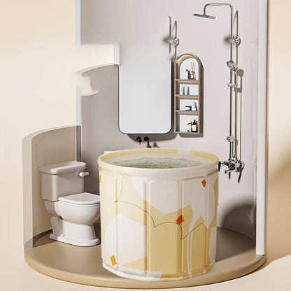 Thermal Insulated Bathtub Foldable Non-Inflatable for Adults – Hot & Cold Dual Use, Ice Bath Muscle Relief & Warm Soak
