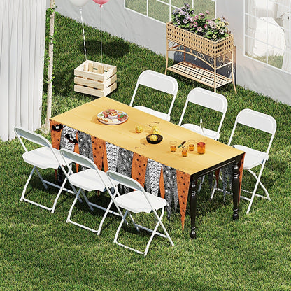 White or Black Molded-Seat Folding Chair Sets in 4, 6, 8, 10 or 20-Piece Checkouts Pictured