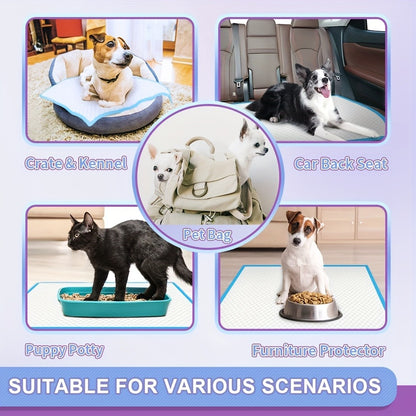Dog Potty Pads Ultra Absorbent 6-Layer Thick – Mess-Proof Backing for Home, Travel & Camping, 300% Thicker for Active Dogs