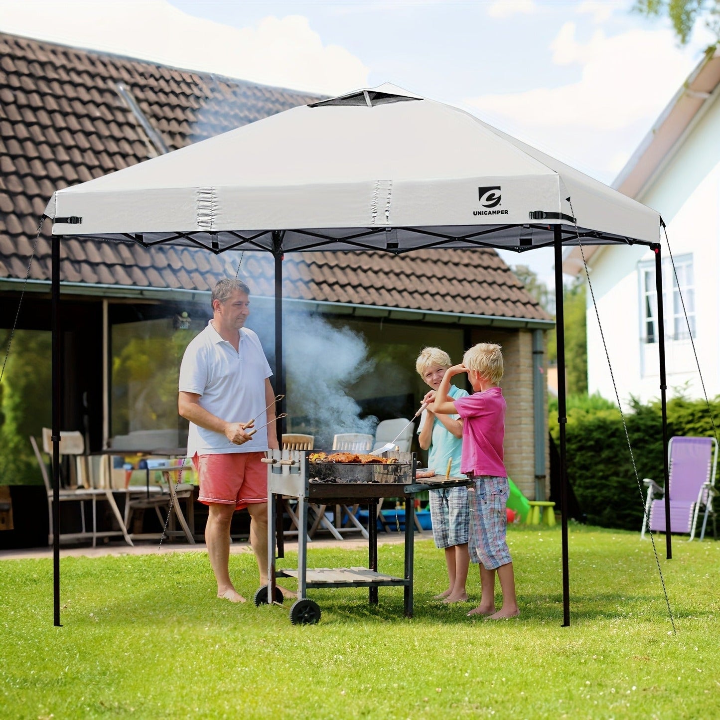 10x10 Canopy Replacement Top Cover for Straight Leg Tents – Ventilation Ports, Instant Shade, 11 Color Options