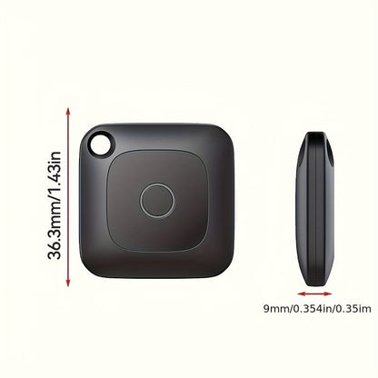 Round Bluetooth Item Finder in One-, Two- or Four-Pack Black Options with 1.43-Inch Case and Key Ring