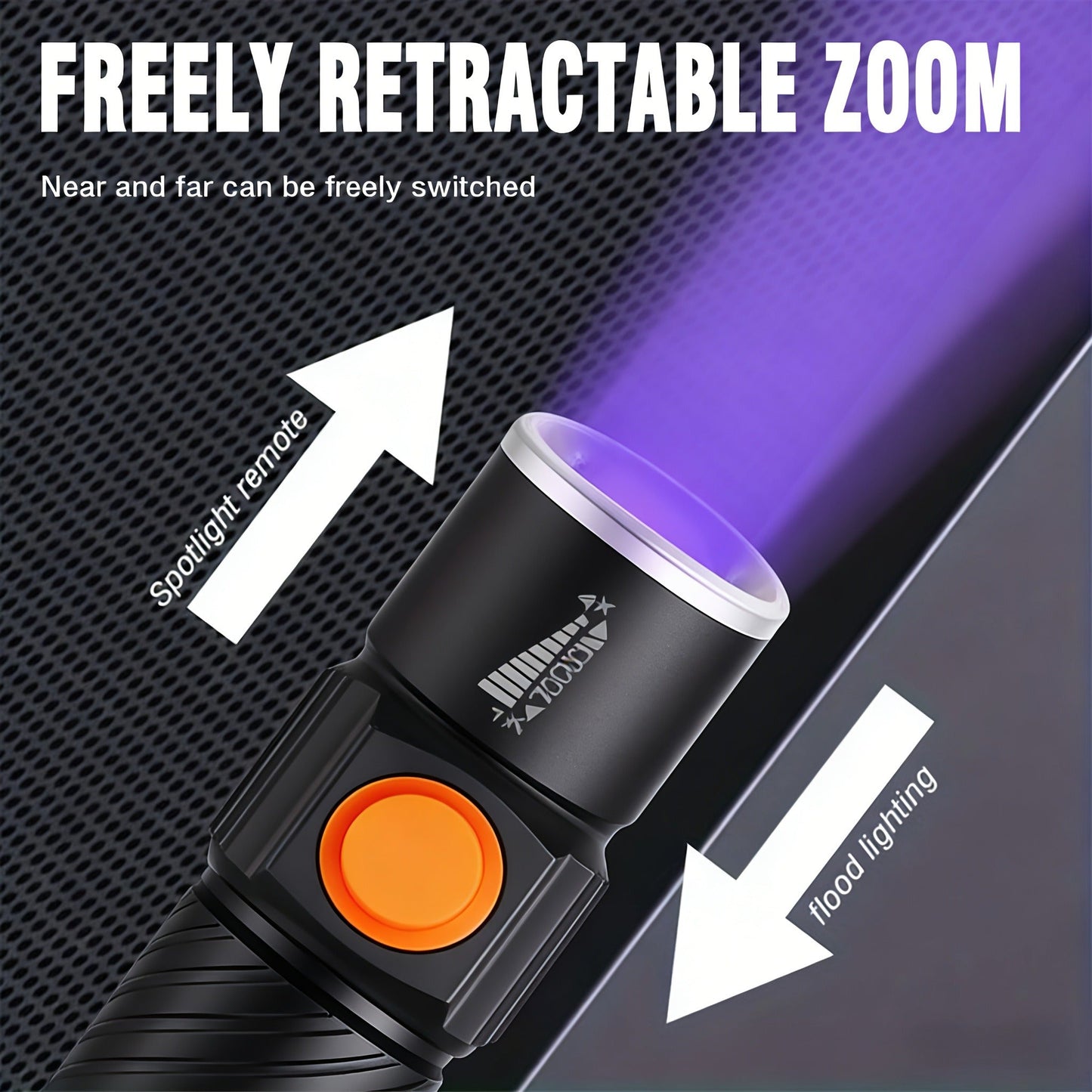 UV Flashlight Black Light 395nm USB Rechargeable - Ultraviolet Torch with 3 Modes for Pet Stain Detection
