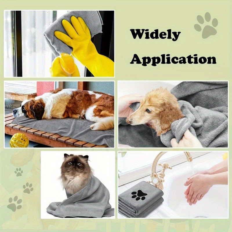 Dog Grooming Kit Set 6pcs – Pet Brush, Microfiber Towel, Washing Gloves & Shedding Tool, No Power Required