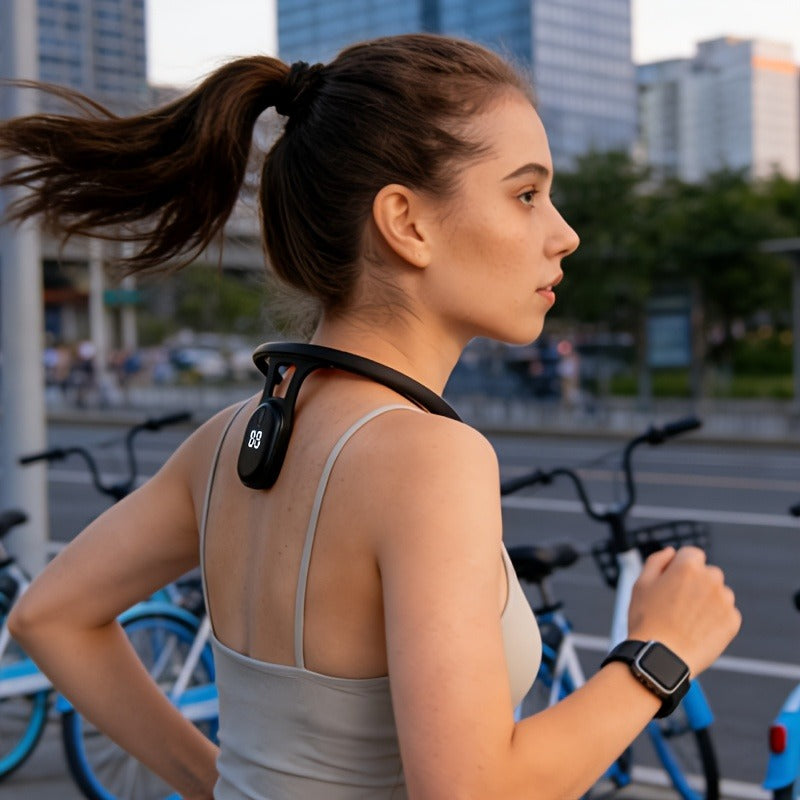 Wearable Posture Reminder with LCD Display, Vibration Alert, Three Sensitivity Levels and USB Charging