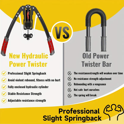 Hydraulic Arm Trainer Adjustable Resistance 22-440 lbs Carbon Steel Home Gym Equipment Chest Shoulder Back Multi-Muscle Workout Foldable