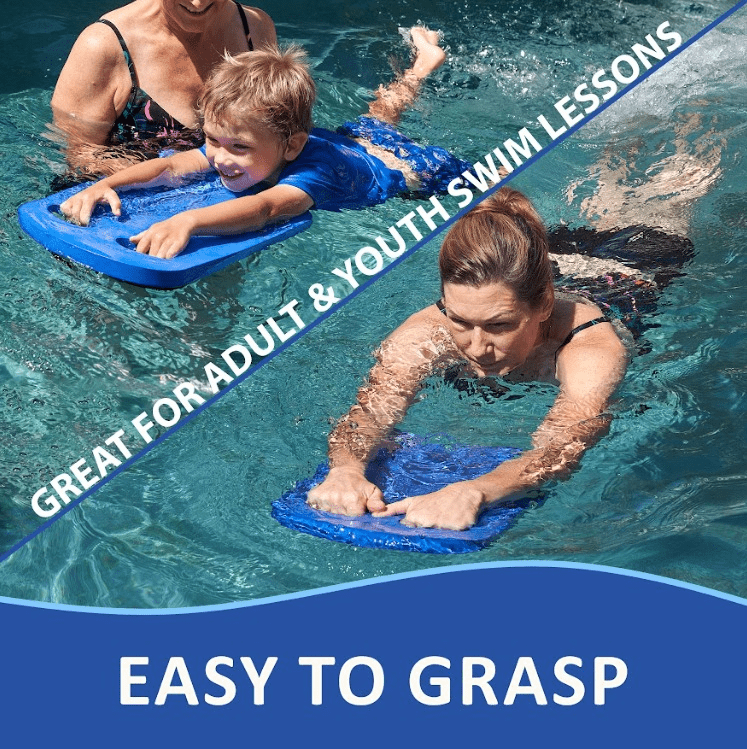 Swimming Kickboard for Adults & Kids, Lightweight EVA Dual-Grip Swim Training Board for Kicking Drills & Lessons